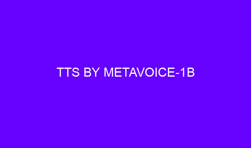 tts by metavoice 1b 19348 800x473 - TTS by MetaVoice-1B