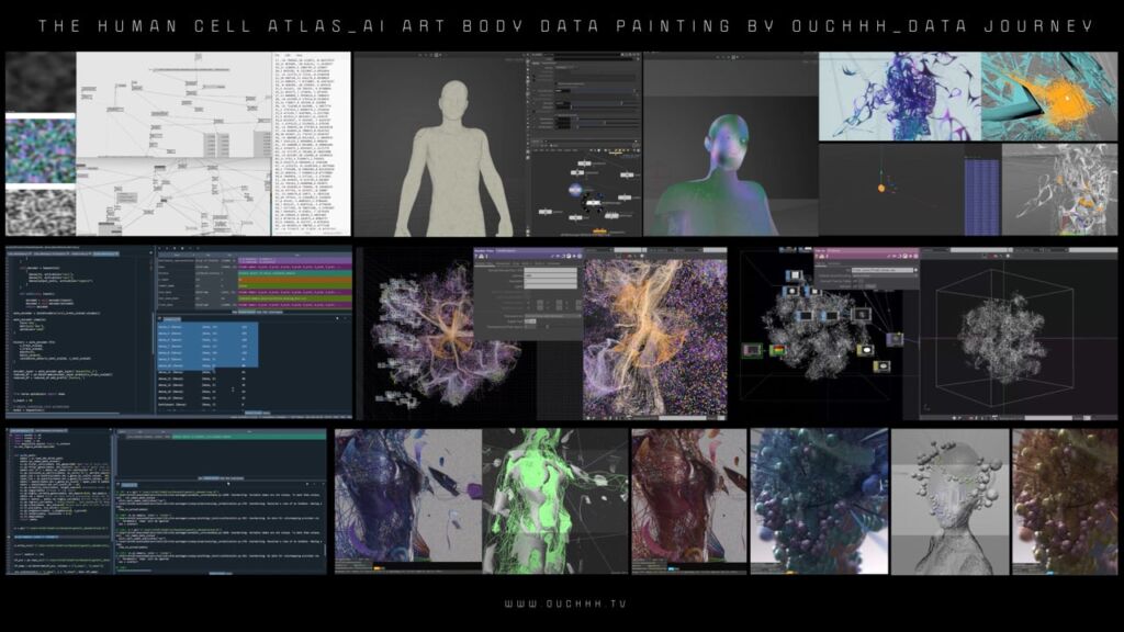 CERN_The-Human-Cell-ATLAS_AI-Art-Body-Data-Painting-for-Sparks_DATAJOURNEY